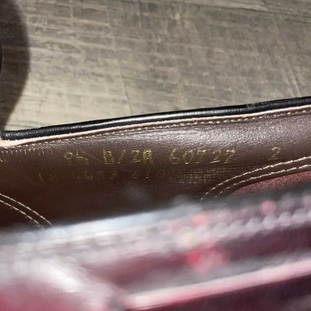 Vintage Johnston & Murphy Aristocraft Oxblood Leather Tassel Loafers 9.5 B/A USA